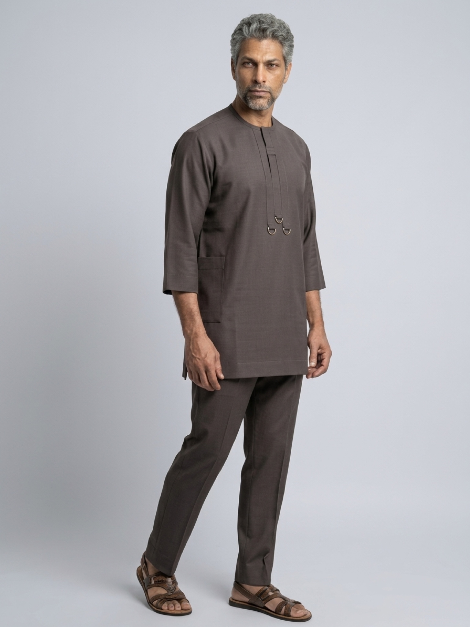 The "Slate Zenith" Kaftan Set