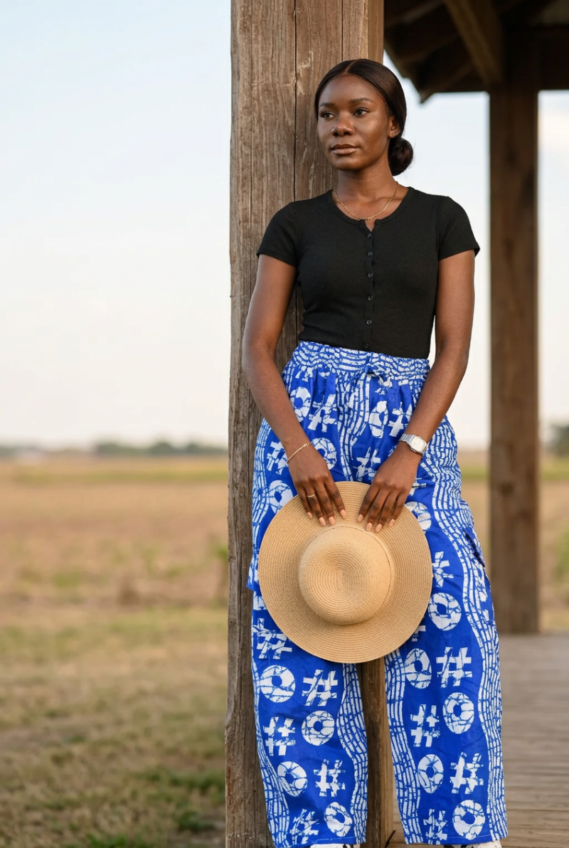 Achalugo Royal Blue Cargo Trousers